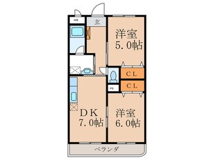 クレア－レ加用の物件間取画像